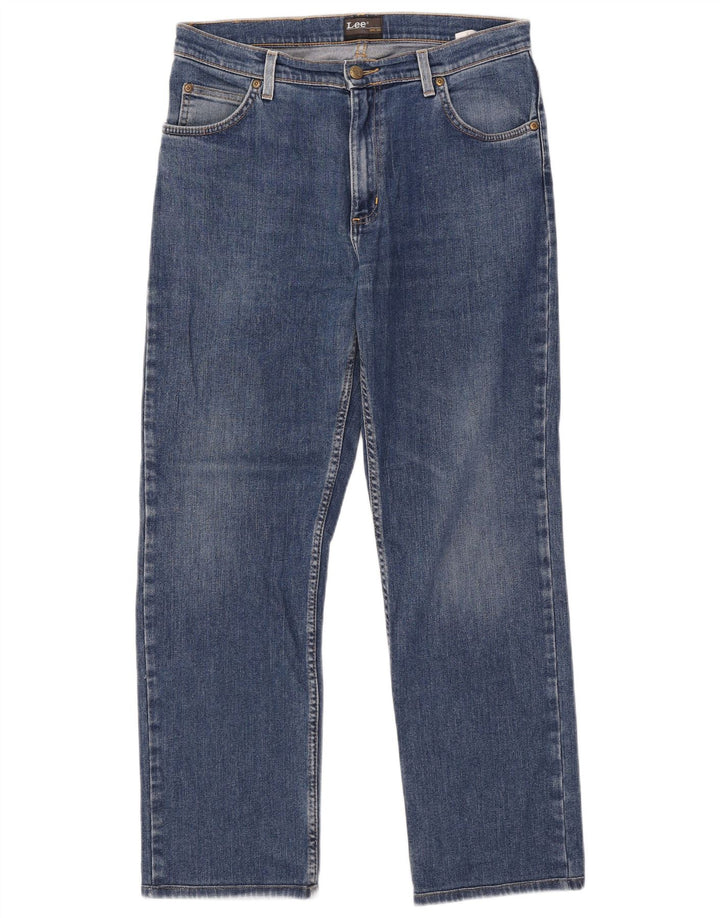 Blugi Lee Brooklyn Straight pentru bărbați W34 L28 Bumbac albastru