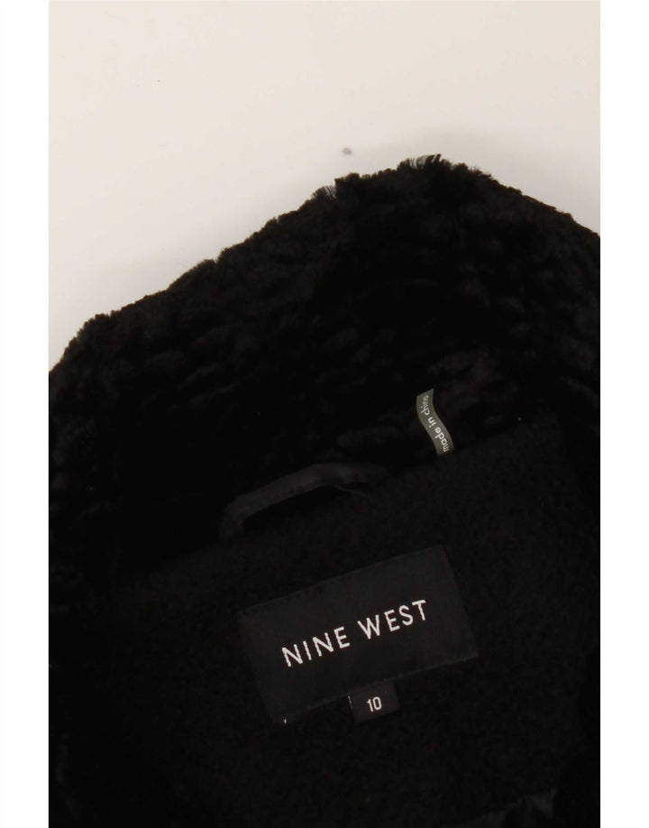 Nine West Womens Overcoat UK 10 Small Black Polyester