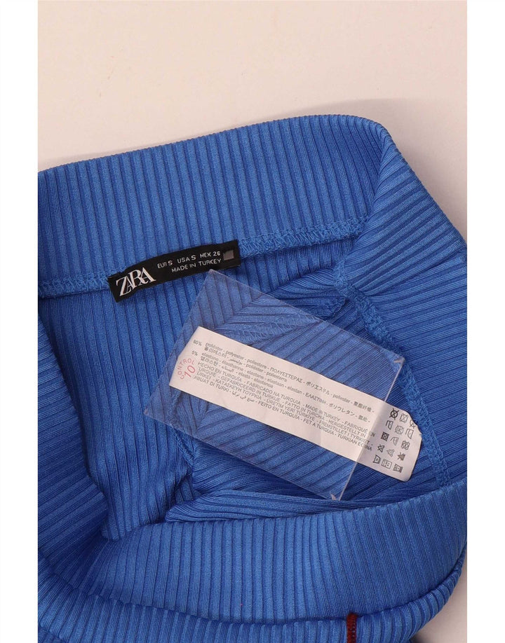 Fusta Creion Maxi pentru Damă Zara Mic W26 Poliester Albastru