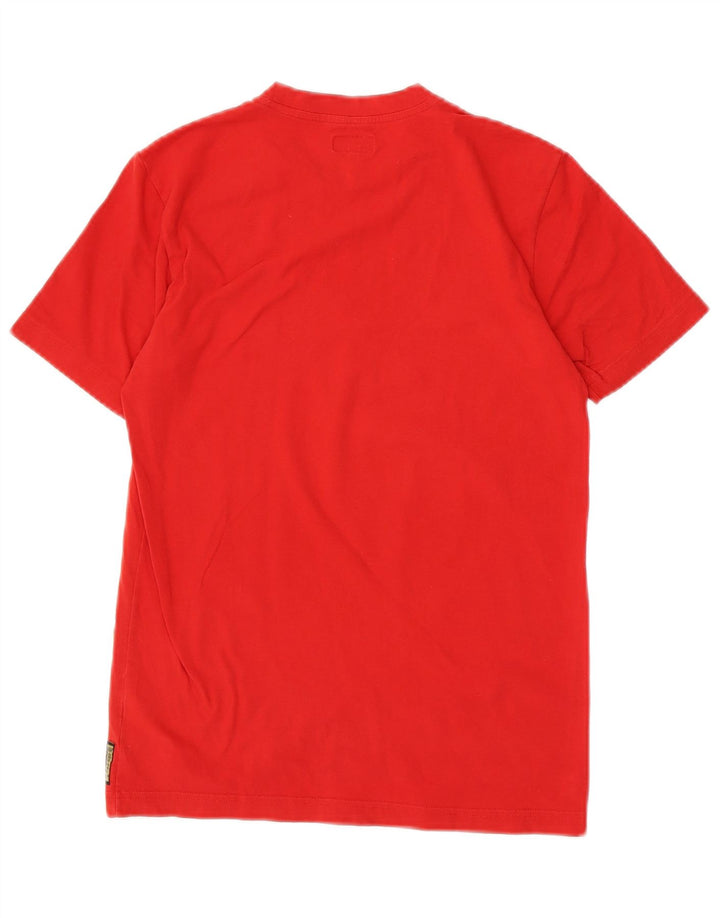 ARMANI JEANS Womens T-Shirt Top UK 12 Medium Red Cotton