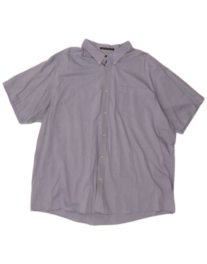 Cămașă cu mânecă scurtă pentru bărbați EDDIE BAUER, bumbac albastru 3XL