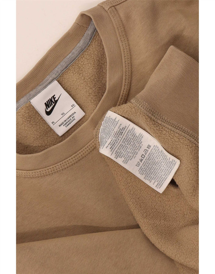Hanorac pentru bărbați Nike, cu formă regulată, XL, bumbac, bej