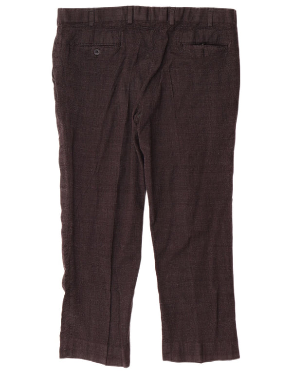 MARKS & SPENCER Pantaloni tăiați drept bărbați cu autograf W40 L26 negri