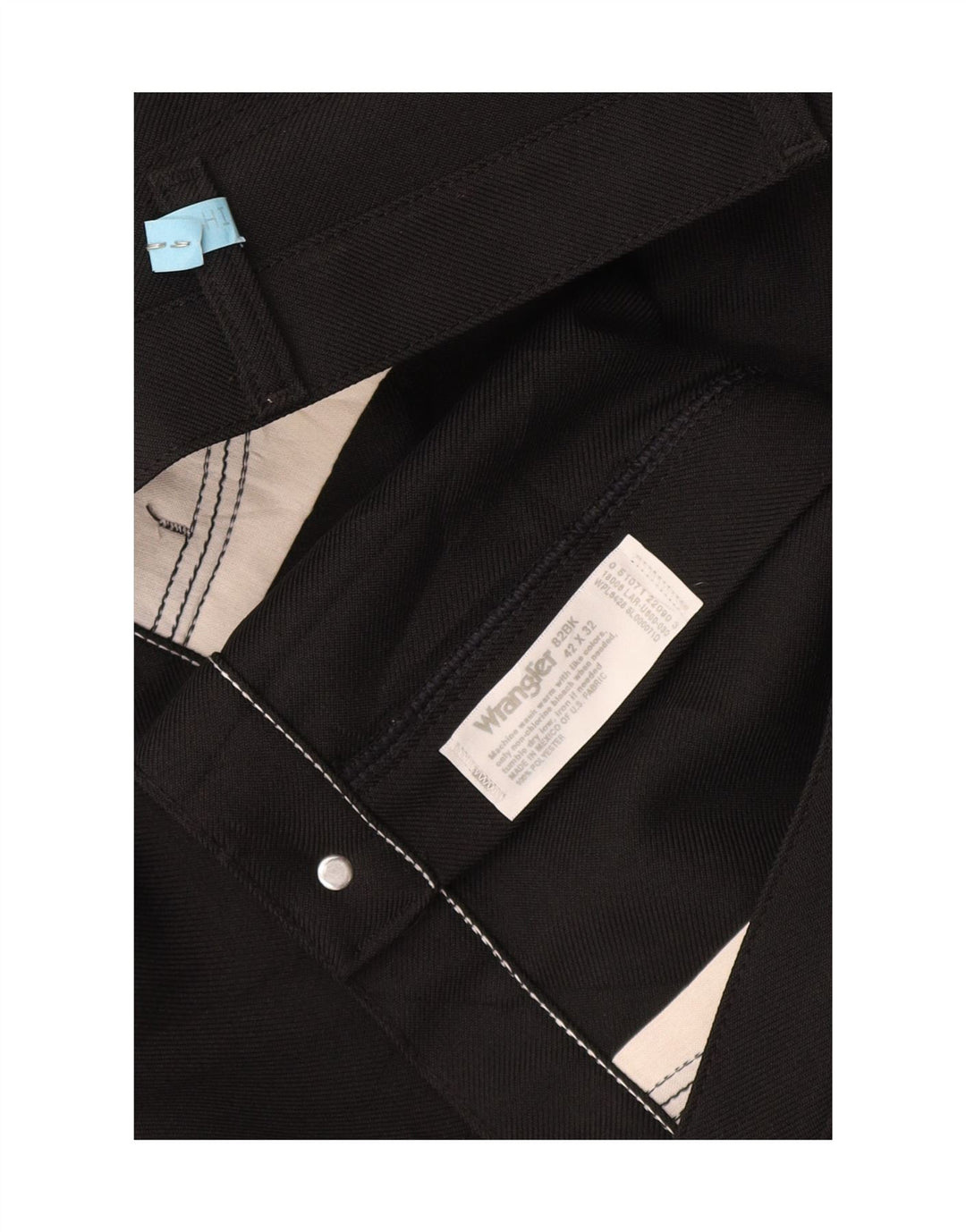 Pantaloni casual drepti pentru bărbați Wrangler W42 L32 Poliester negru