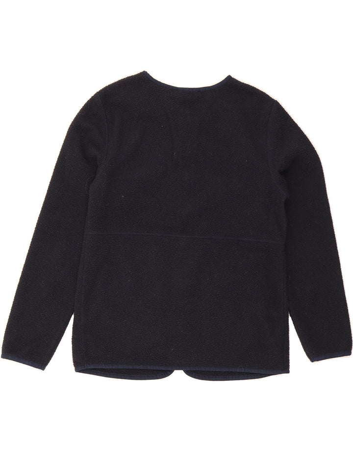 MARKS & SPENCER Womens Fleece Jacket UK 6 XS Navy Blue Polyester Vintage Marks & Spencer and Second-Hand Marks & Spencer from Messina Hembry 