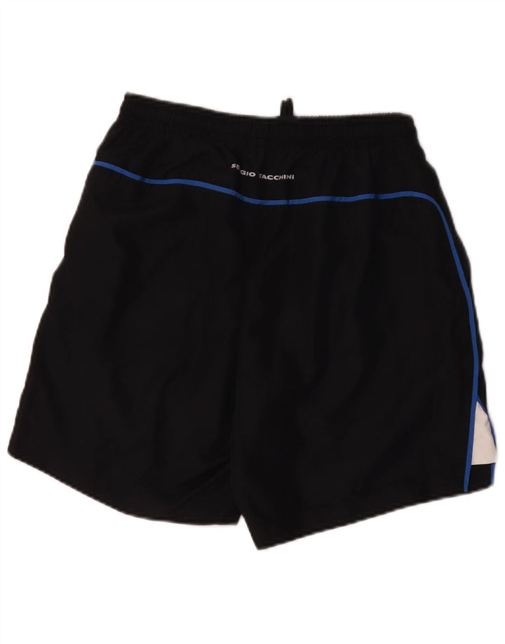 Pantaloni scurți sport pentru bărbați Sergio Tacchini, poliester negru mediu