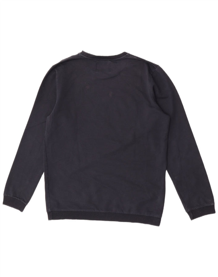 Pulover cu grafic pentru bărbați Jack & Jones Pulover mare din bumbac bleumarin