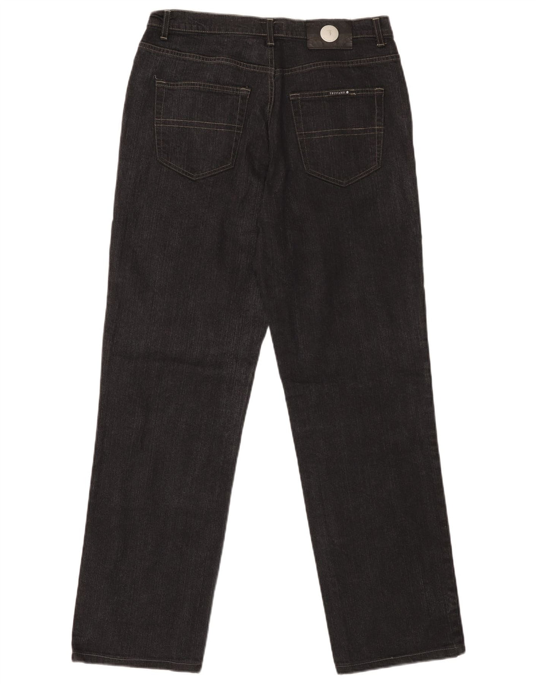 TRUSSARDI Blugi drepti pentru bărbați W32 L30 bumbac negru
