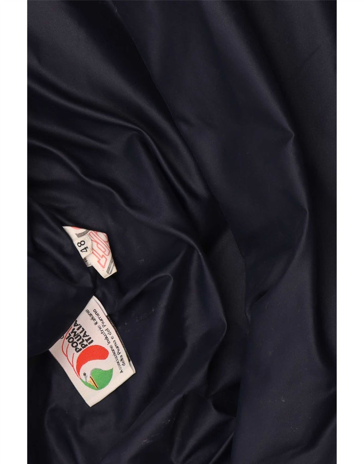 Jachetă căptușită cu glugă vintage pentru bărbați IT 48 Medium Blue Colorblock Poliamidă