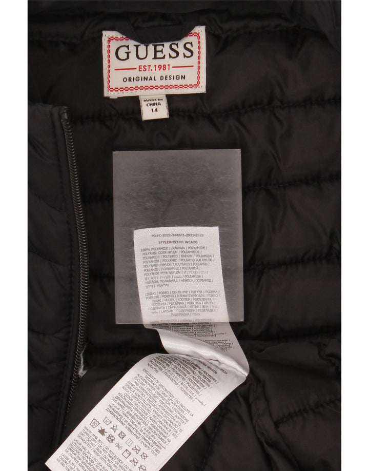 Gilet Captusit Guess Boys 13-14 Ani Poliamida Neagra