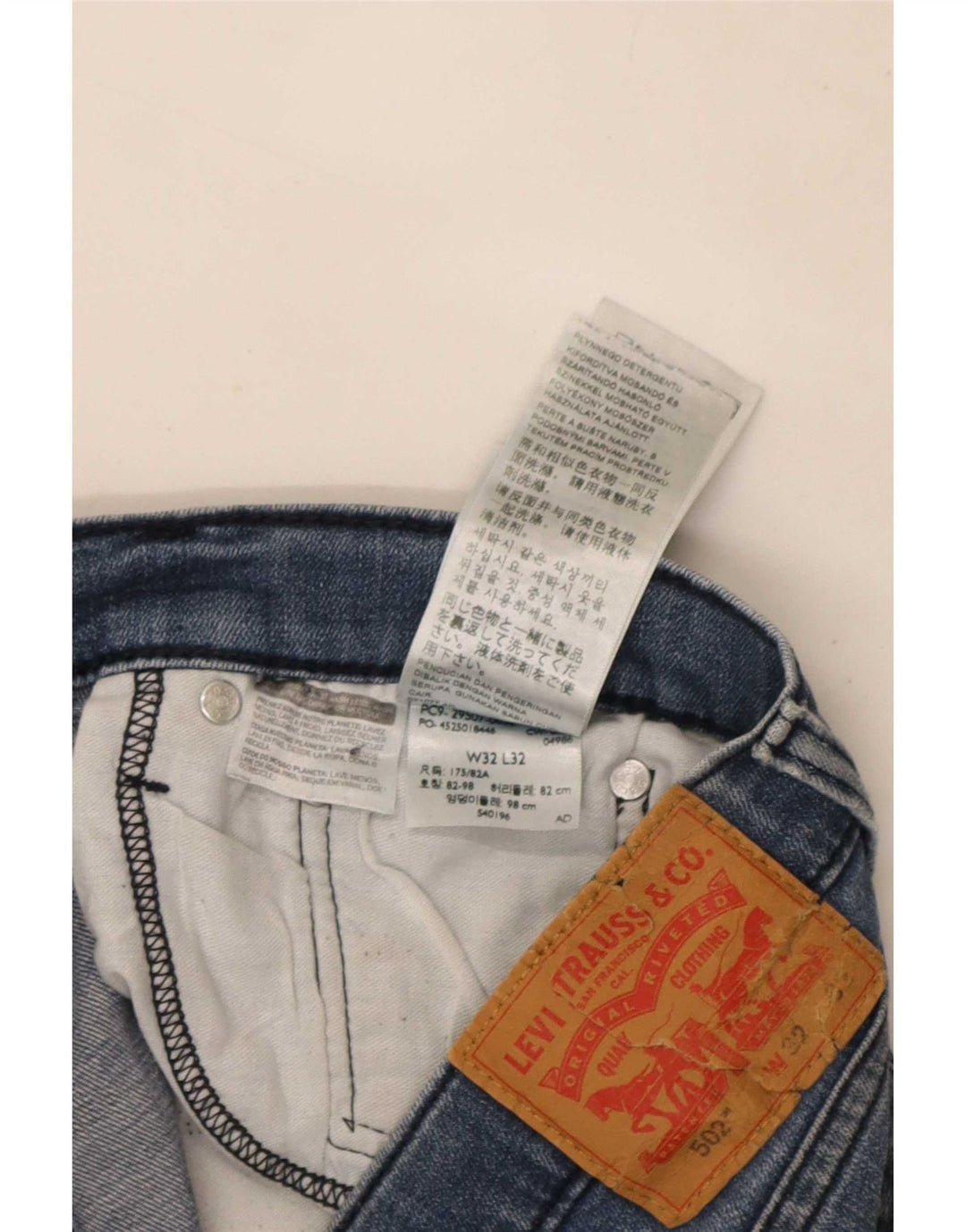 Blugi conici pentru bărbați Levi's 502 W32 L32 Bumbac albastru