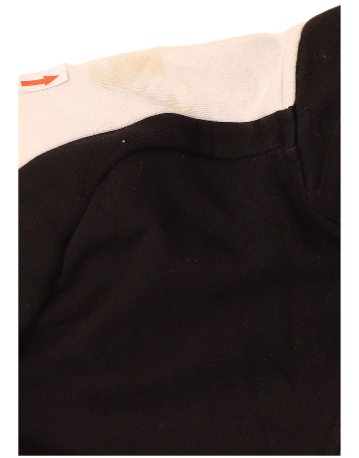 PUMA Mens Tracksuit Top Jacket Medium Black Colourblock Cotton