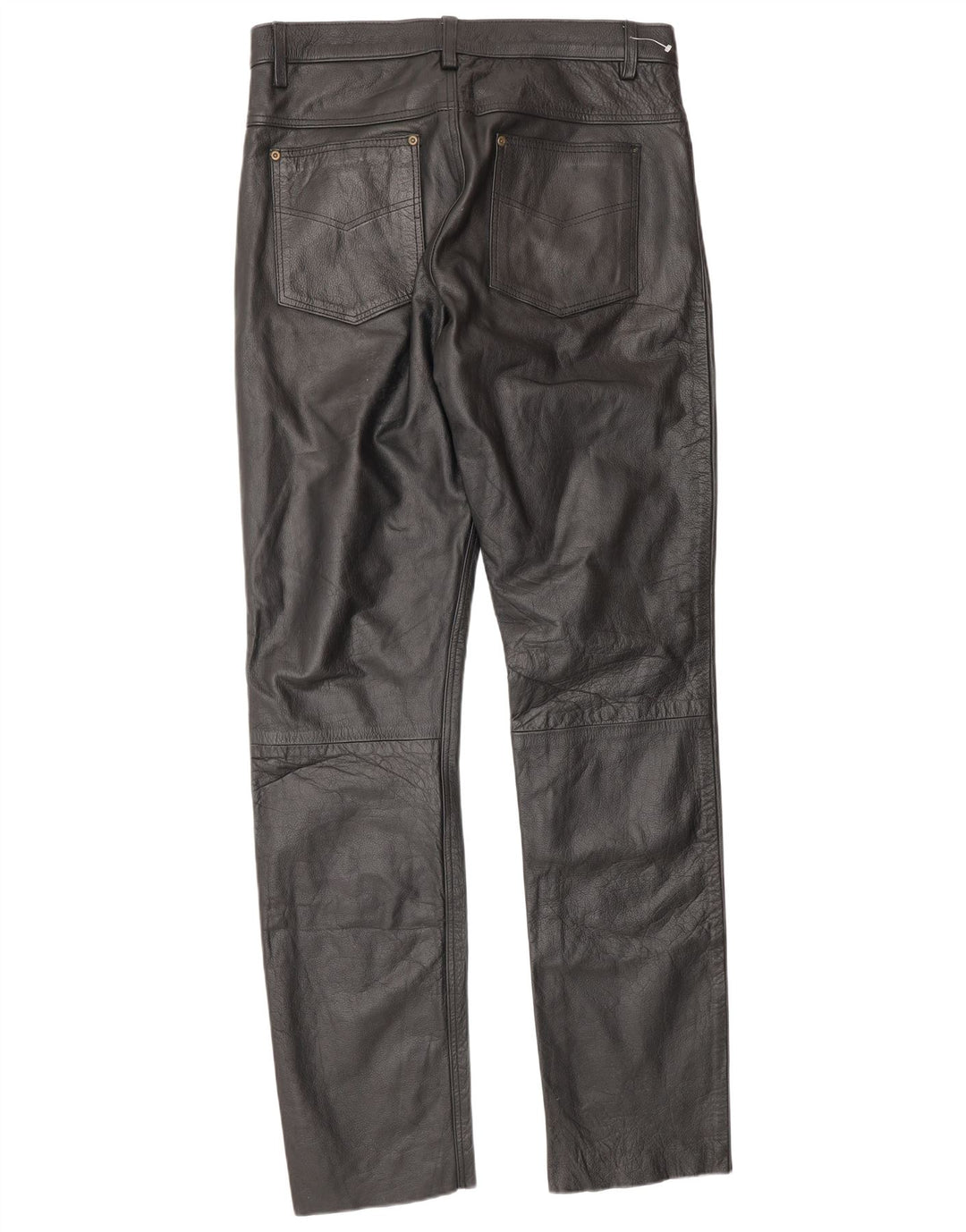Pantaloni din piele vintage pentru bărbați W34 L34 negri