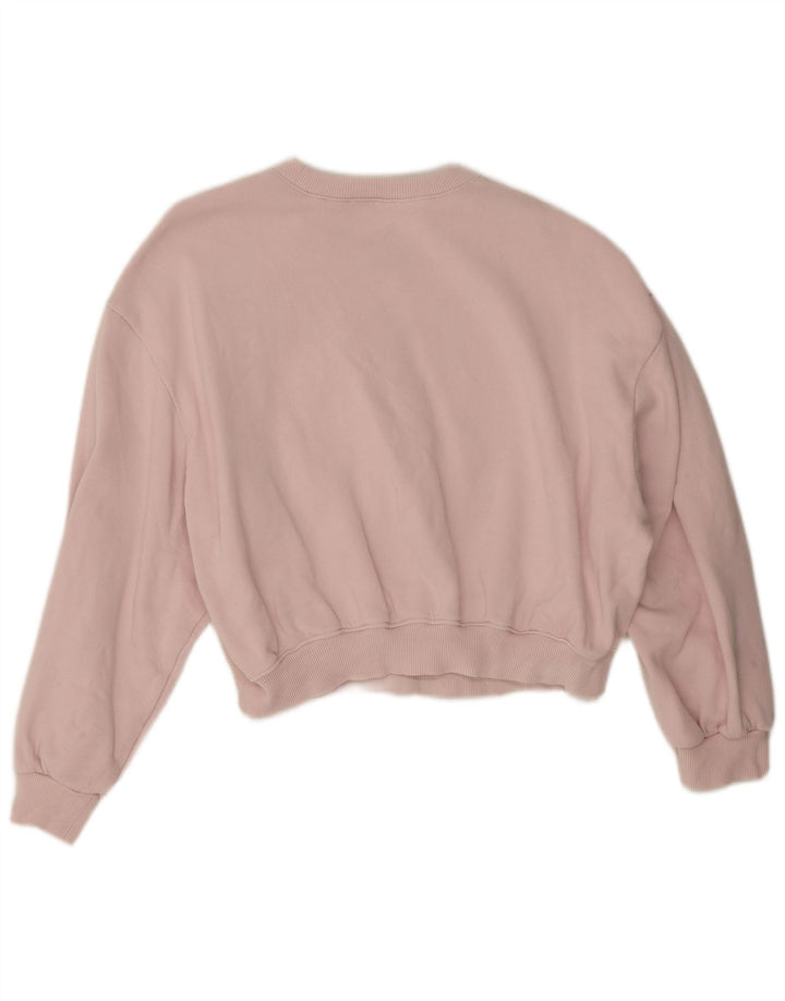 Pulover Oversized Crop pentru Damă Zara UK 14 Bumbac Roz Mediu
