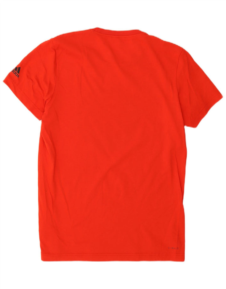 Tricou grafic pentru bărbați Adidas Top, bumbac roșu mediu