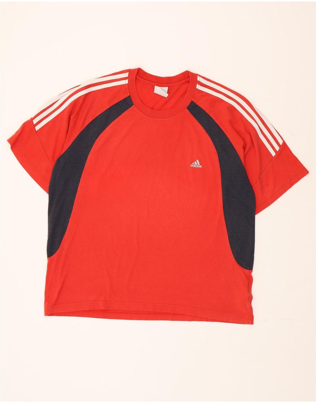 Tricou pentru bărbați Adidas Top 2XL, roșu, bumbac color bloc