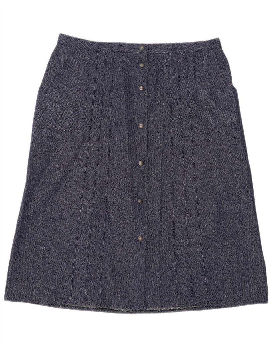 Fusta A-Line pentru femei Vintage W34 Large Blue
