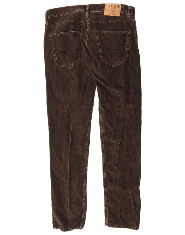 Pantaloni Hollister Classic Tapered Corduroy W31 L32 bumbac maro