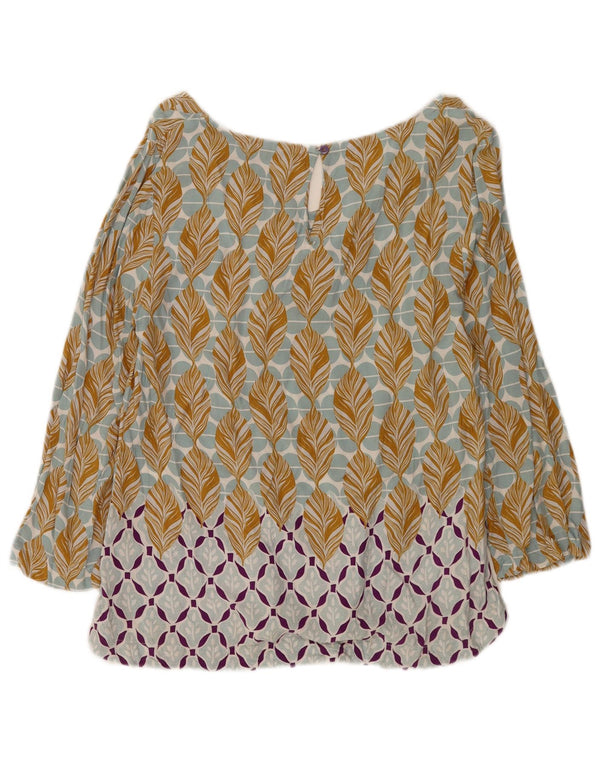 White Stuff Womens 3/4 Sleeve Blouse Top UK 10 Small Multicoloured Floral
