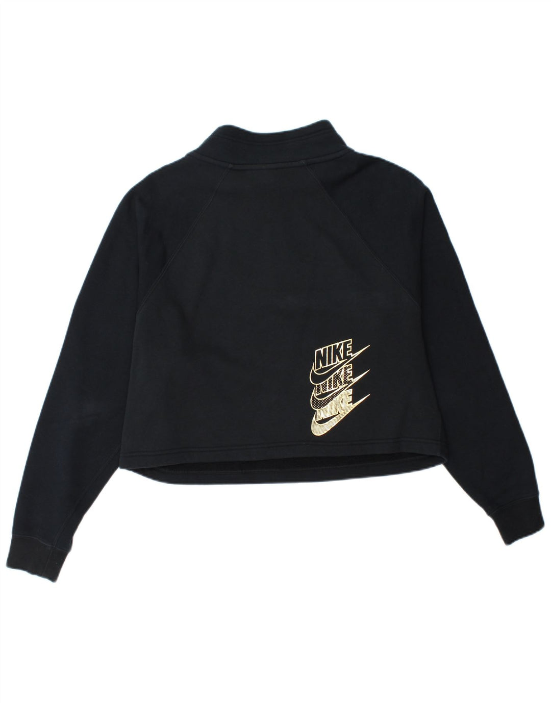 Pulover Nike pentru femei, cu grafic, cu fermoar, cu gât, UK 14 Medium Bleumarin