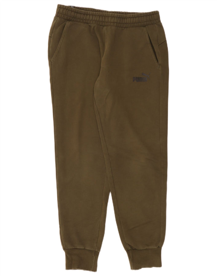 Pantaloni de trening Puma pentru bărbați Joggeri, bumbac mediu kaki
