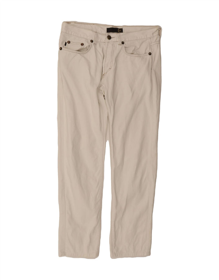JUST CAVALLI Mens Slim Casual Trousers W34 L29  White Vintage Just Cavalli and Second-Hand Just Cavalli from Messina Hembry 