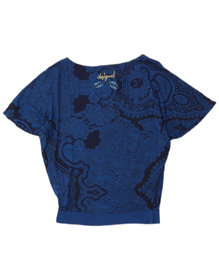 Bluză supradimensionată pentru femei DESIGUAL, Top UK 10 Small Blue Paisley