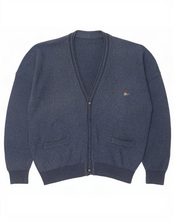 Pulover Cardigan Vintage pentru bărbați IT 56 XL Bumbac bleumarin