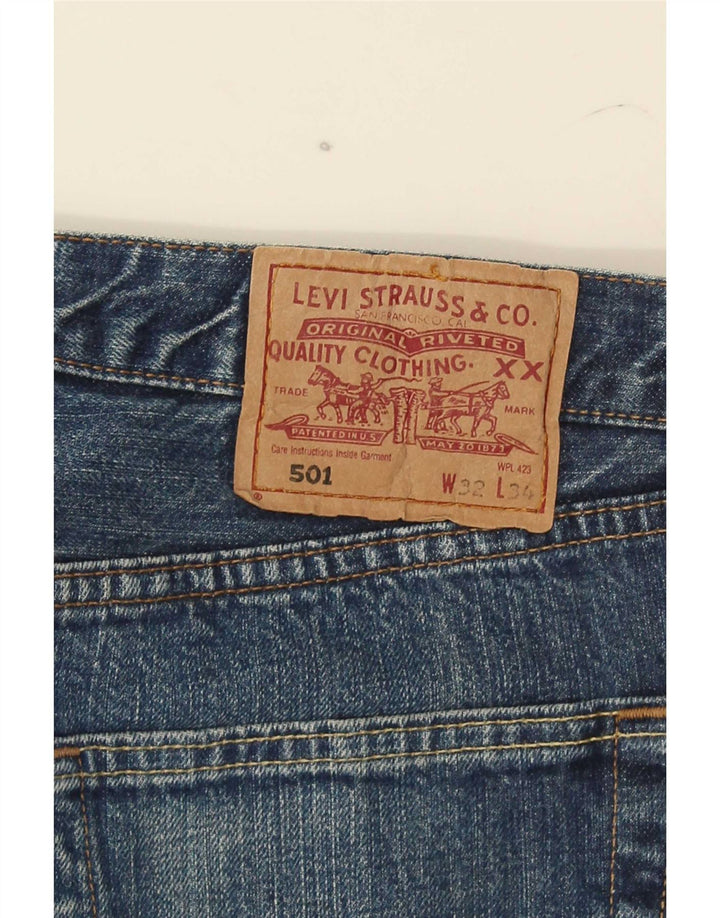 Blugi drepti pentru bărbați Levi's 501 W32 L34 Albastru