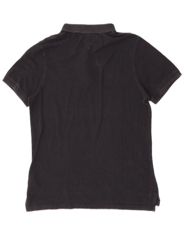 Tricou polo Tommy Hilfiger pentru bărbați 2XL, bumbac negru