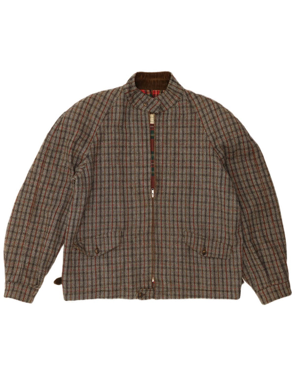 Jachetă Bomber Brooksfield pentru bărbați EU 52 XL Lână virgină în spină de pește gri