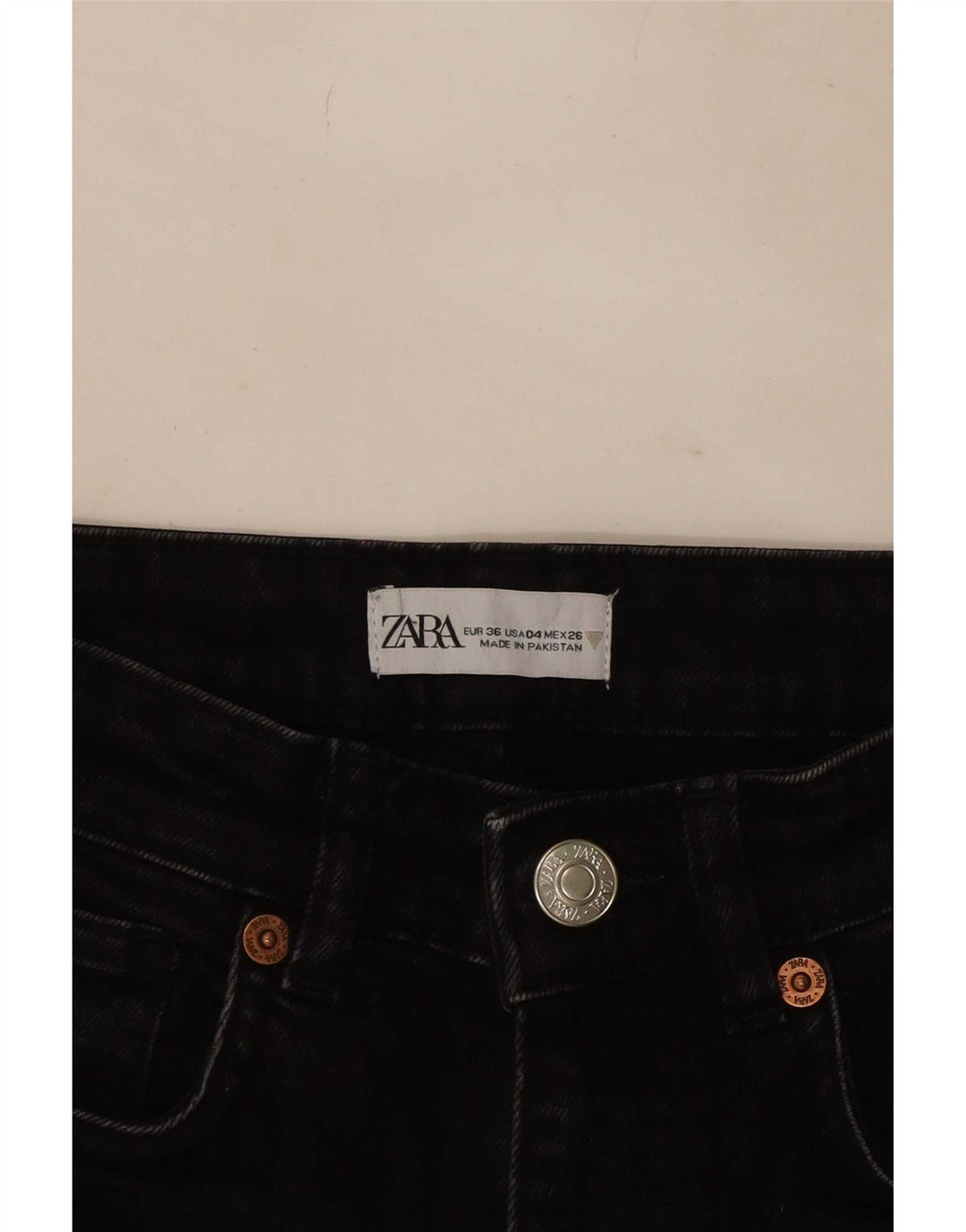Blugi Zara Femei Bootcut EU 36 XS W26 L26 Negri