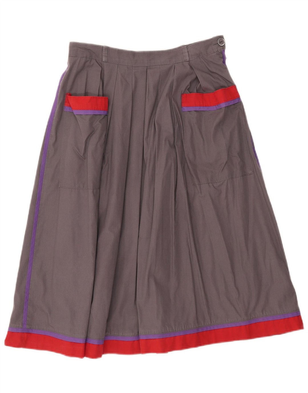 Fusta evazată vintage pentru femei EU 40 Medium W28 Gri Colorblock