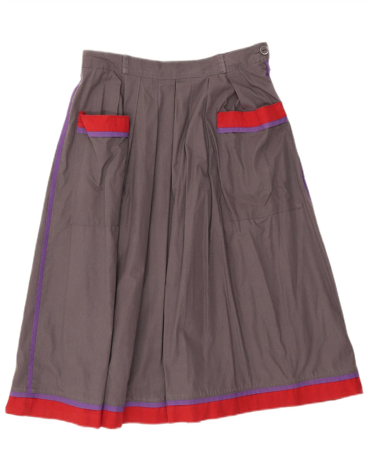 Fusta evazată vintage pentru femei EU 40 Medium W28 Gri Colorblock