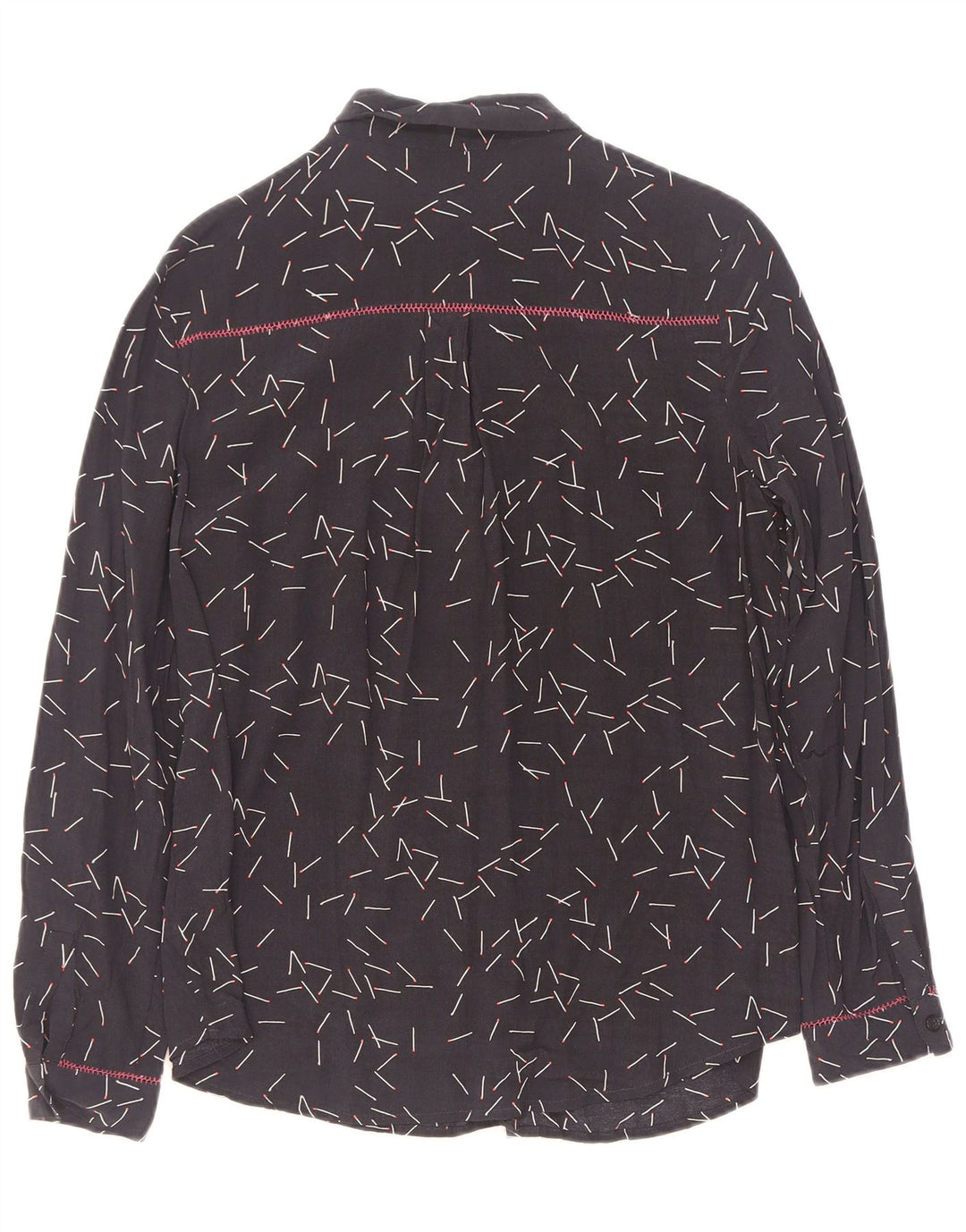 MINT VELVET Cămașă supradimensionată pentru femei, cu model abstract, UK 10 Mic, bleumarin