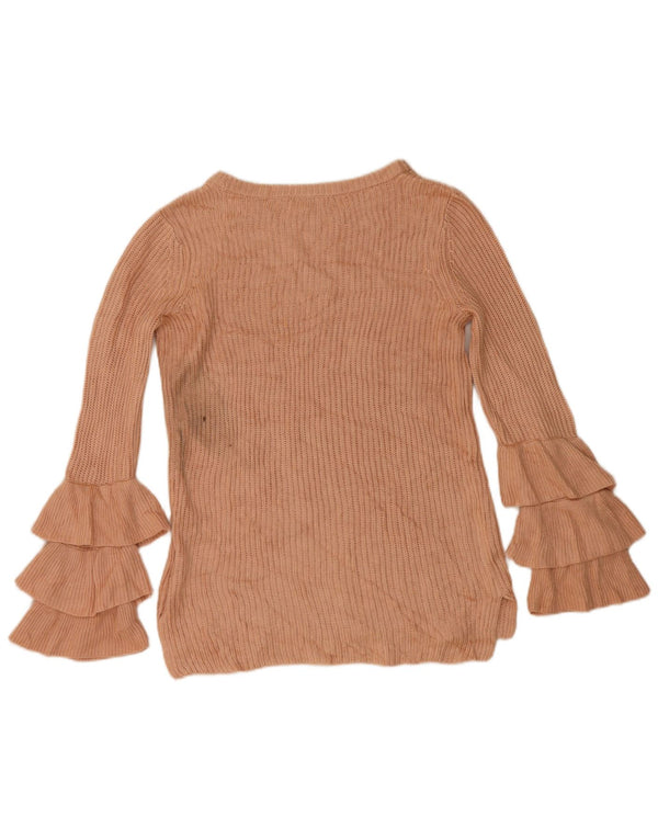 Pulover Calvin Klein pentru damă cu gât de barcă, UK 6 XS, roz acrilic