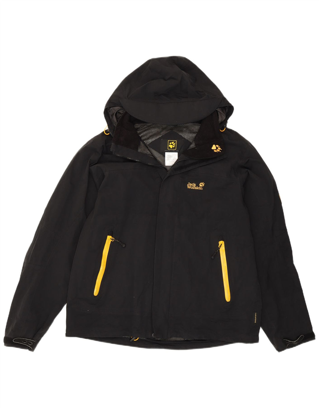 JACK WOLFSKIN Jachetă de vânt cu glugă pentru bărbați UK 44 XL Poliamidă neagră