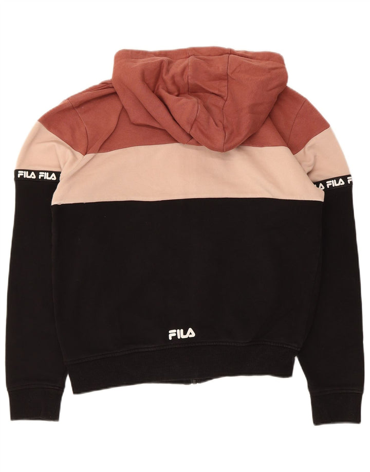 Pulover Fila pentru femei, cu fermoar, cu capota, UK 10, mic, multicolor