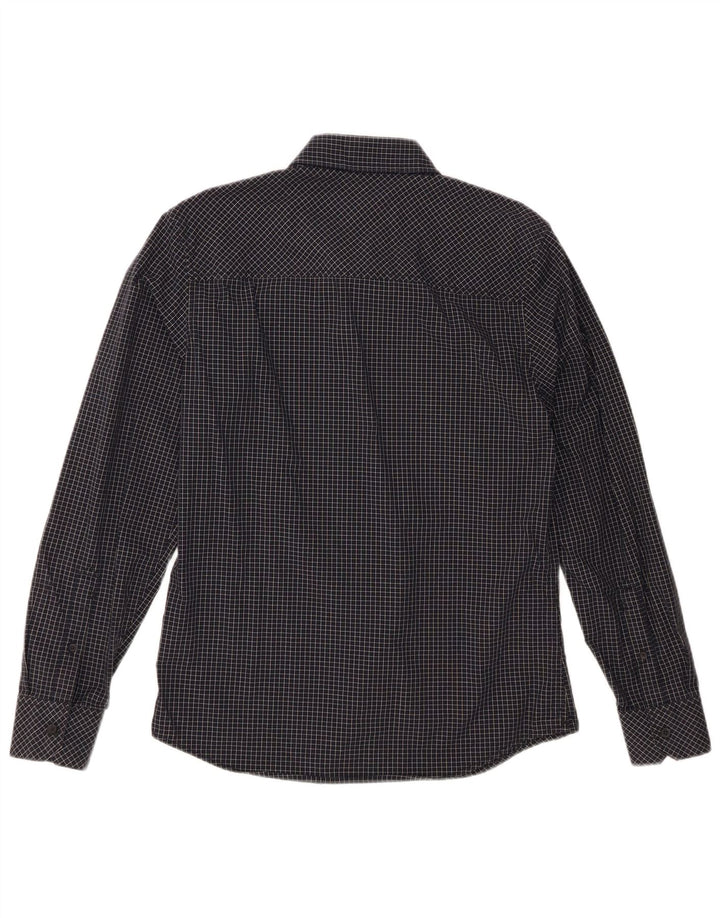 LEE Mens Shirt Large Black Check Cotton