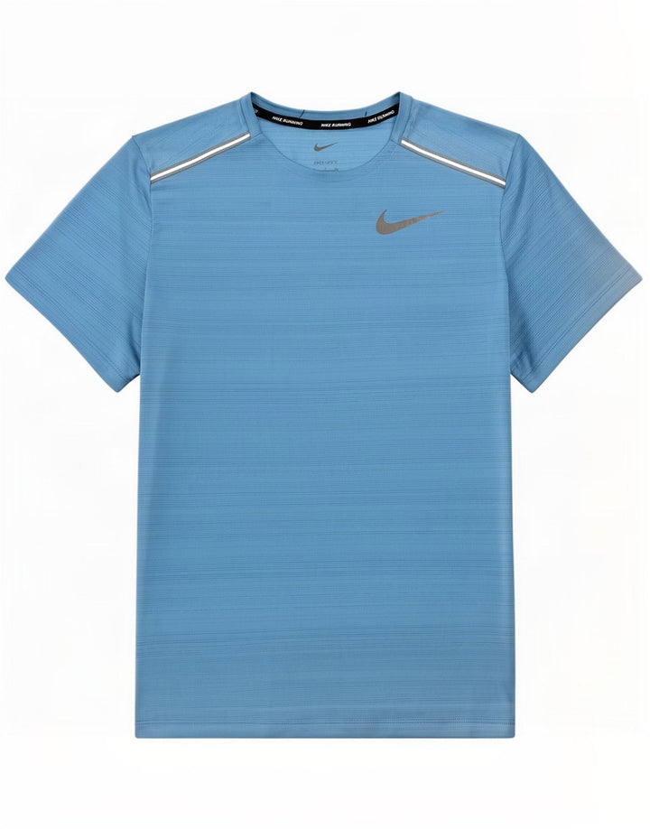 Tricou Nike Dri Fit pentru bărbați Top mic, albastru, poliester cu dungi