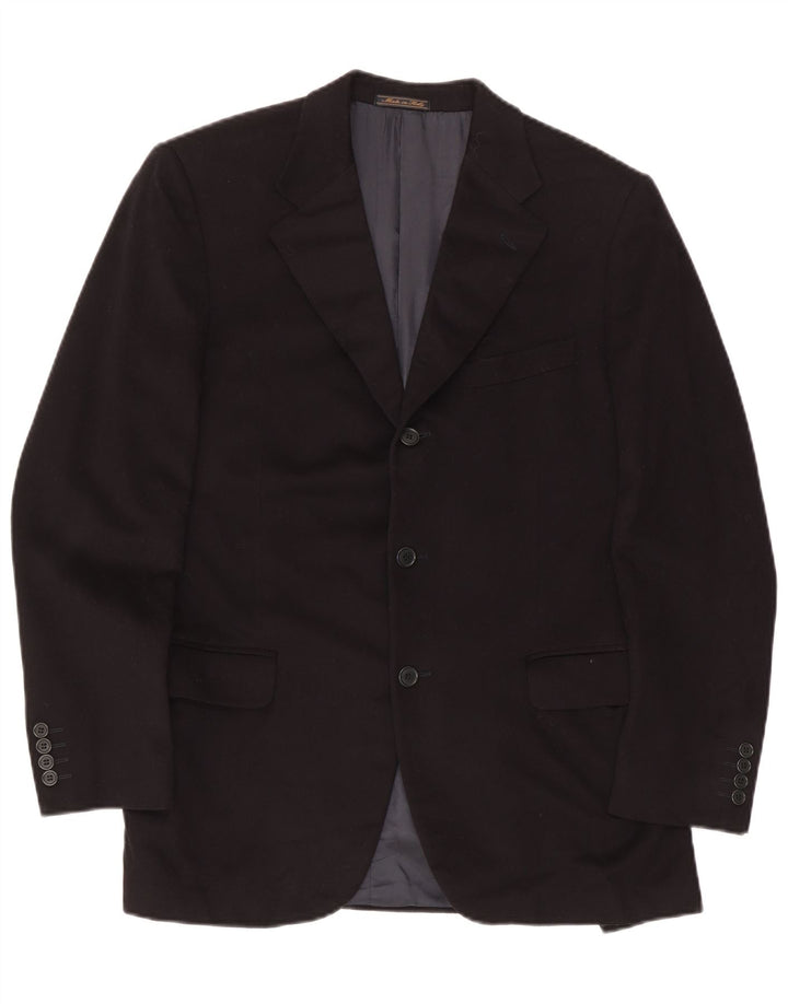 Jachetă pentru bărbați Loro Piana cu 3 nasturi IT 48 Medium Black Lână nouă Clasică