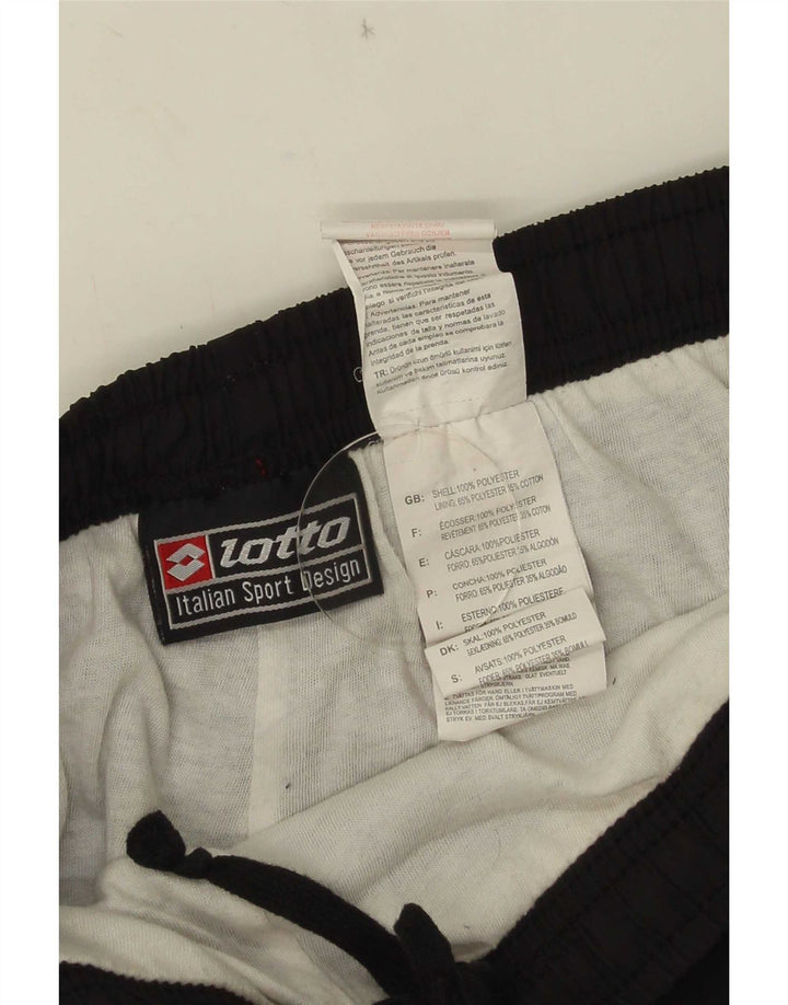 Pantaloni de trening grafic pentru bărbați Lotto, mari, negru, poliester color bloc