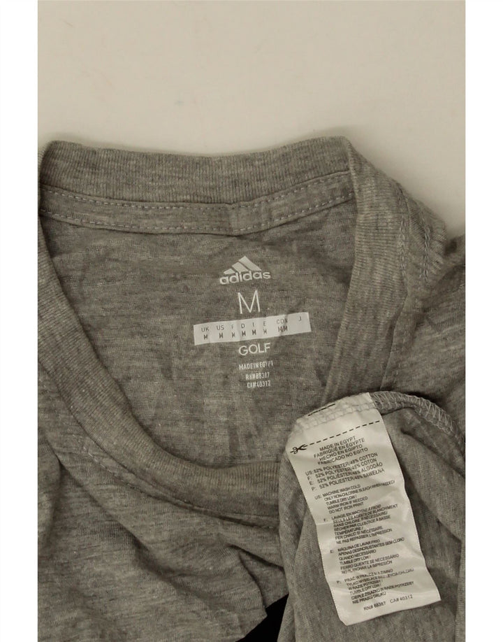 Tricou grafic pentru bărbați Adidas Top Mediu Gri din poliester cu pete