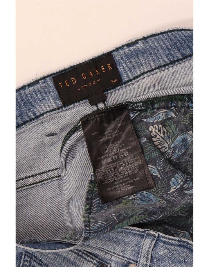 Ted Baker Blugi subțiri pentru bărbați W34 L32 Bumbac albastru