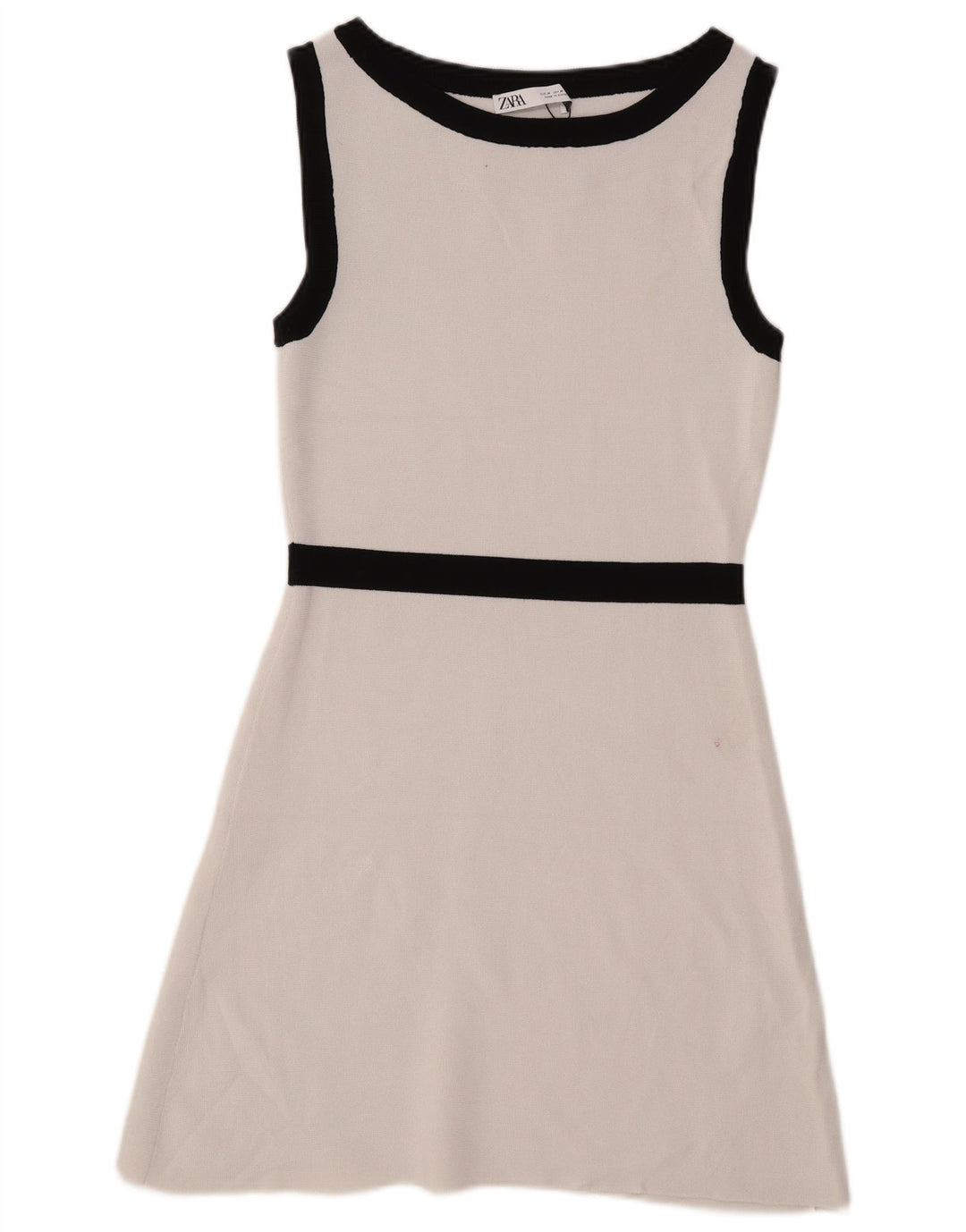 Rochie A-Line fără mâneci Zara pentru femei UK 14 Medium White Viscose