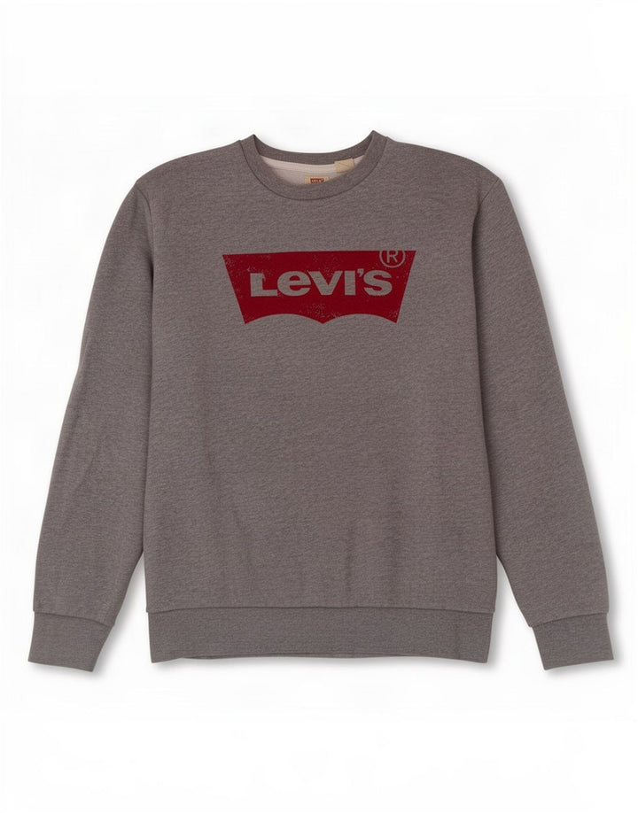 Levi's Pulover grafic pentru bărbați, bumbac mic, gri