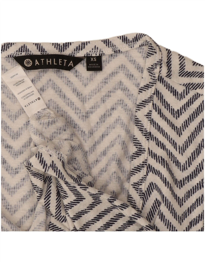 Bluză fără mâneci pentru femei Athleta UK 6 XS White Chevron Modal