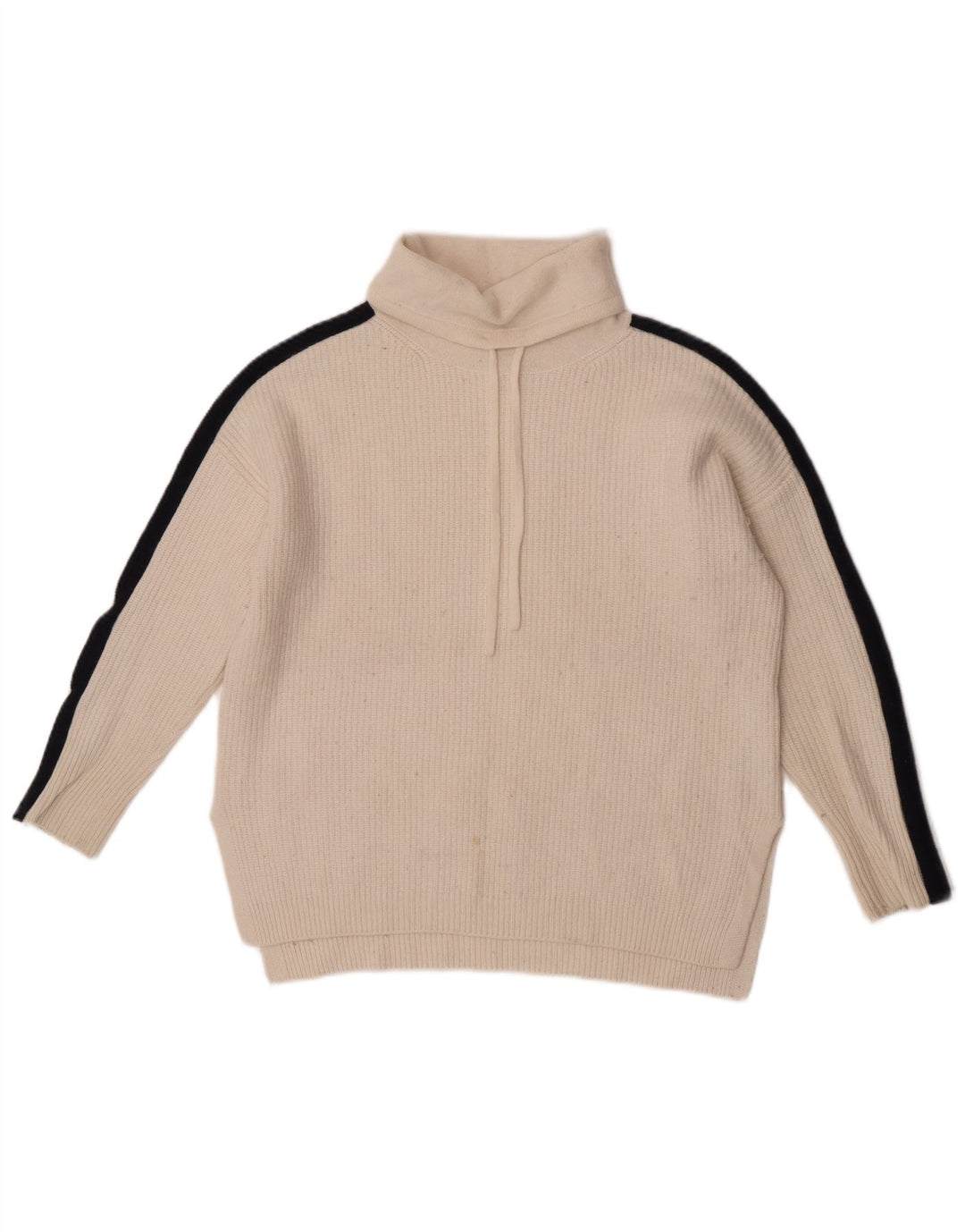 The White Company Pulover cu gât rulat pentru femei UK 14 Medium White