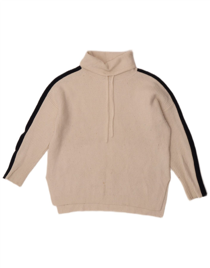 The White Company Pulover cu gât rulat pentru femei UK 14 Medium White