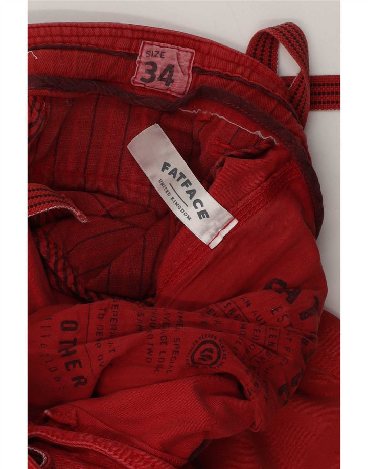 Pantaloni scurți chino pentru bărbați Fat Face, mari W34, bumbac roșu